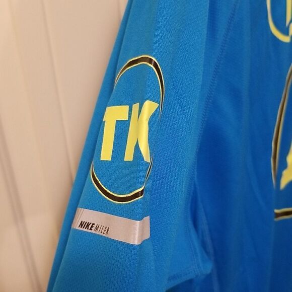 Nike Mens Blue Long TK Sleeve Sportswear Athletic Running Crew Neck Shirts XL - Picture 4 of 7